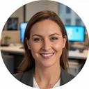 Portrait of Maryhan Pfrenger, office manager at a Glendale insurance agency, smiling in a professional workspace